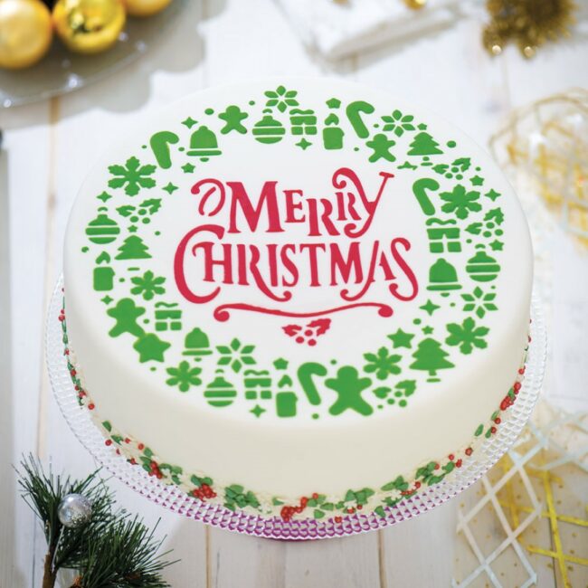 STENCIL GARLAND XMAS D25CM - Image 3