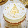 STENCIL MERRY XMAS TREE & STARS D25CM - Image 2