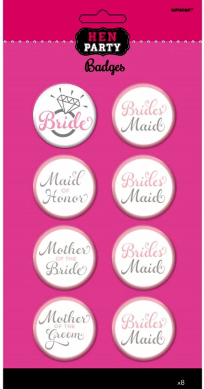 BUTTONS HEN NIGHT WHITE METALLIC - 8PCS