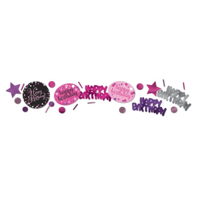 CONFETTI HAPPY BIRTHDAY SPARKLING CELEBRATION PINK FOIL & PAPER 34G