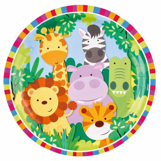 PLATES JUNGLE 22.8CM - 8PCS
