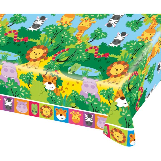 TABLECOVER JUNGLE ANIMALS PLASTIC 120X180CM