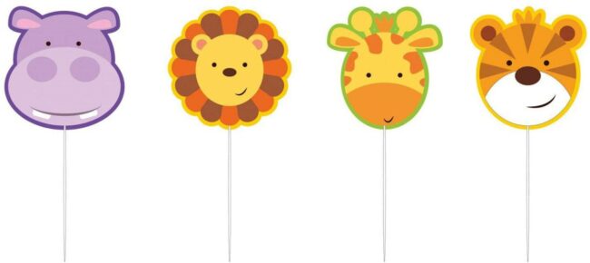 MINI FIGURINE CANDLES JUNGLE ANIMALS - 4PCS - Image 2