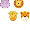 MINI FIGURINE CANDLES JUNGLE ANIMALS - 4PCS