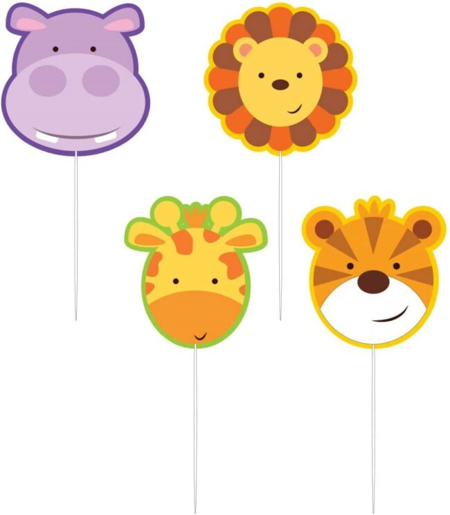 MINI FIGURINE CANDLES JUNGLE ANIMALS - 4PCS