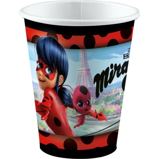 CUPS MIRACULOUS PAPER 250ML 8PCS
