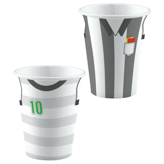 CUPS KICKER PARTY PAPER 250ML - 8PCS