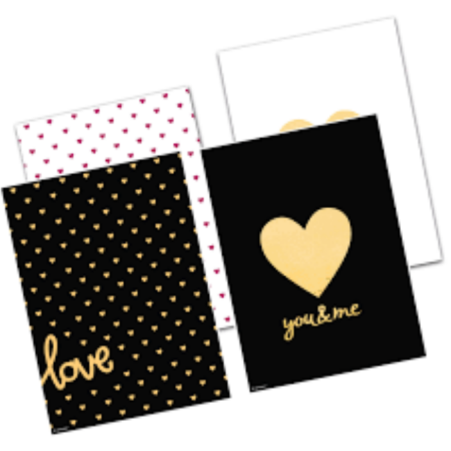 PAPER BAGS EVERYDAY LOVE 15X21X6CM 4PCS
