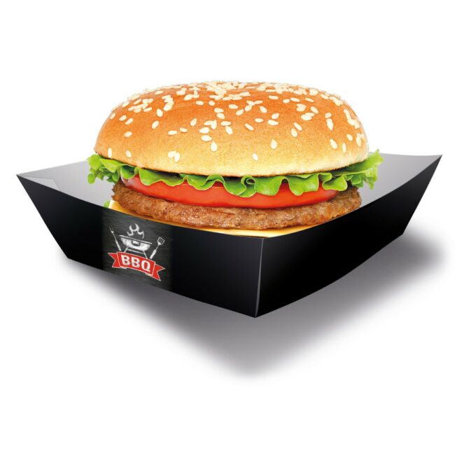 BURGER BOX BBQ PARTY PAPER SQUARE 13X13CM 4PCS