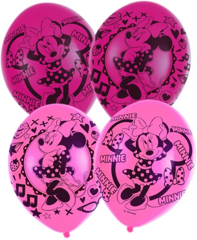 LATEX BALLOON MINNIE MOUSE 27CM - 6PCS