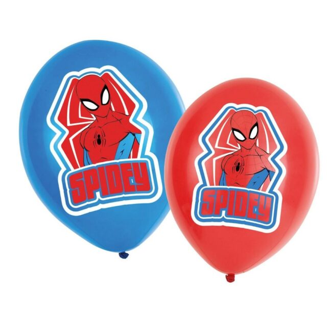 SPIDER-MAN LATEX BALLOON 27CM - 6PCS