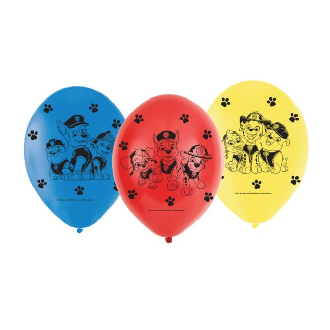 LATEX BALLOONS PAW PATROL 22.8CM - 6PCS
