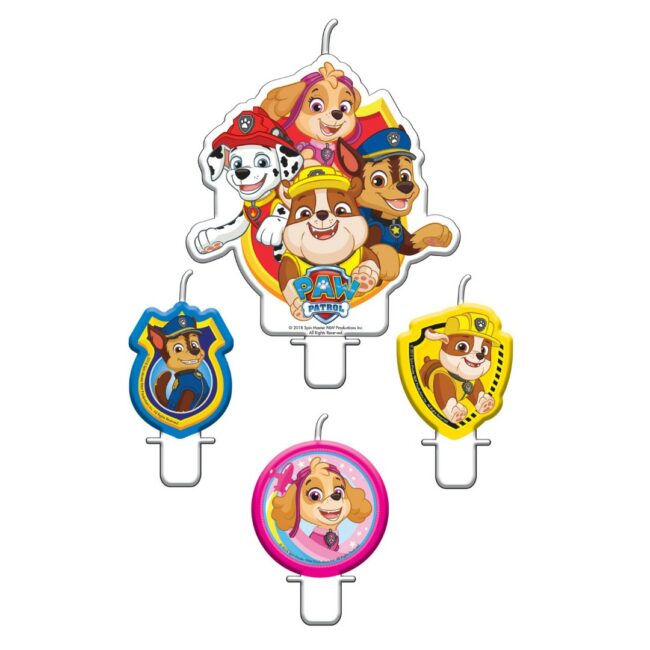 MINI CHARACTER CANDLES PAW PATROL 5.4 / 9.5 cm - 4PCS