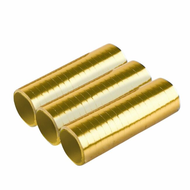 PAPER STREAMERS GOLD BRUSH 0.7X400CM 3PCS