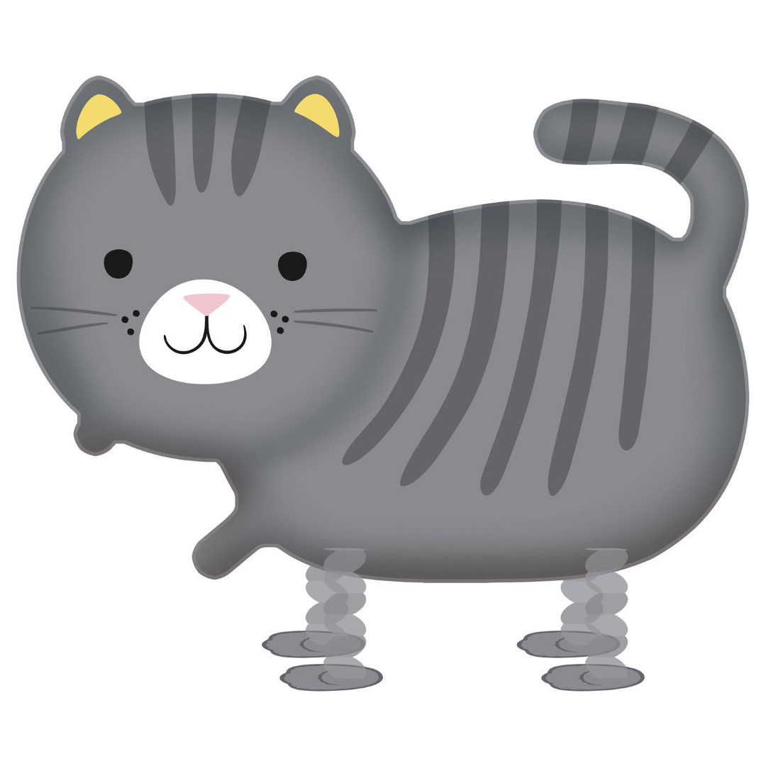 WALKING BALLOON BUDDIE CAT FOIL BALLOON 75X52CM