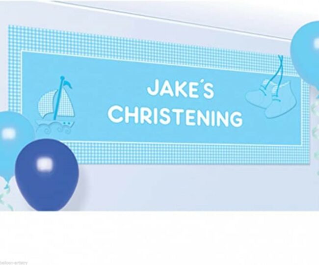 BLUE PERSONALISED BANNER