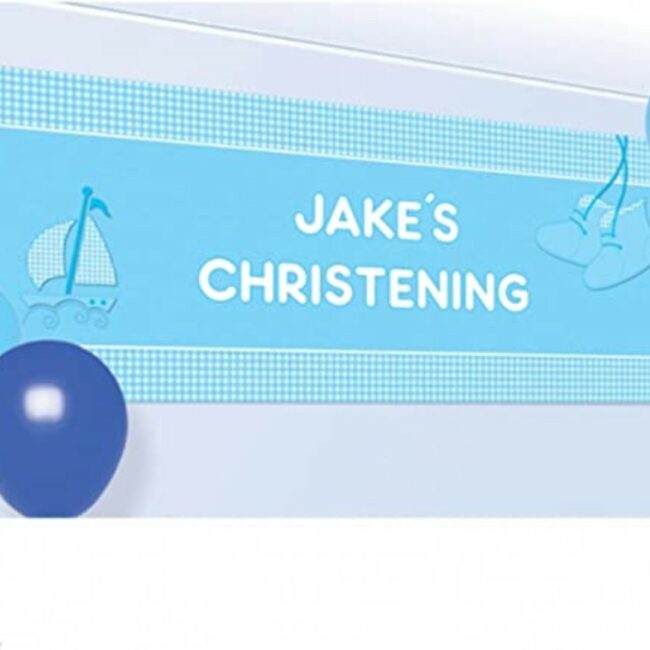 BLUE PERSONALISED BANNER