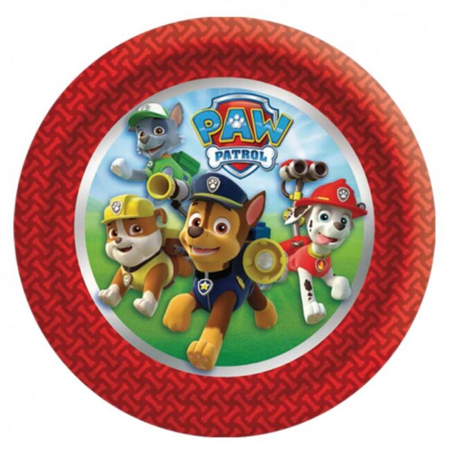 PLATES PAW PATROL 23 CM - 8PCS