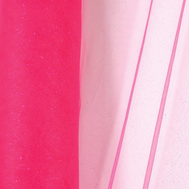 FUSCHIA TULLE WITH GLITTER 72X10MT