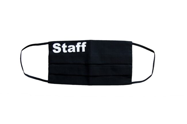 ADULTS STAFF COTTON FACE MASK - 1 PIECE