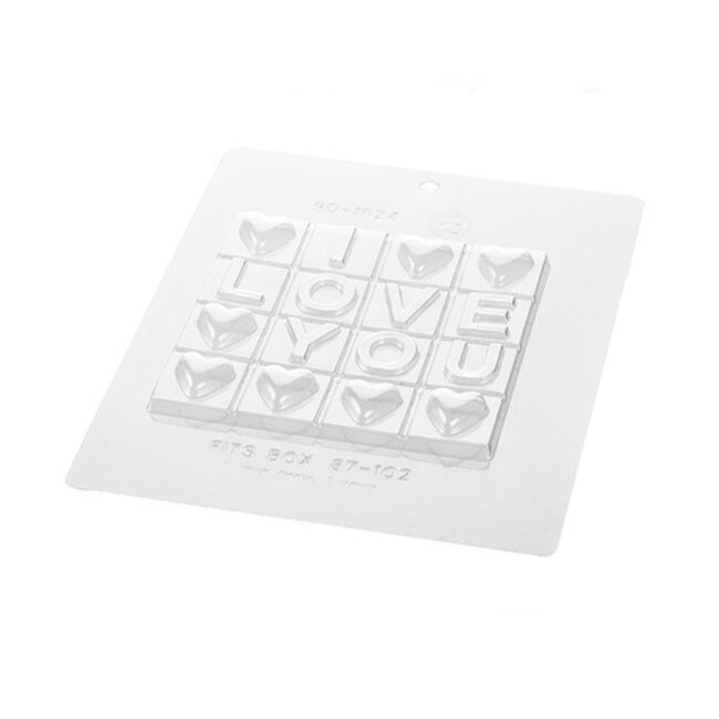 'I LOVE YOU' CHOCOLATE MOULD 135X135XH13MM