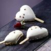 SET OF 4 MINI EASY CREAM HEARTS 67X55XH18MM - Image 4