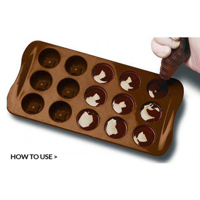 EASY CHOCOLATE SILICONE MOULD VERTIGO 241X28XH20MM - Image 6