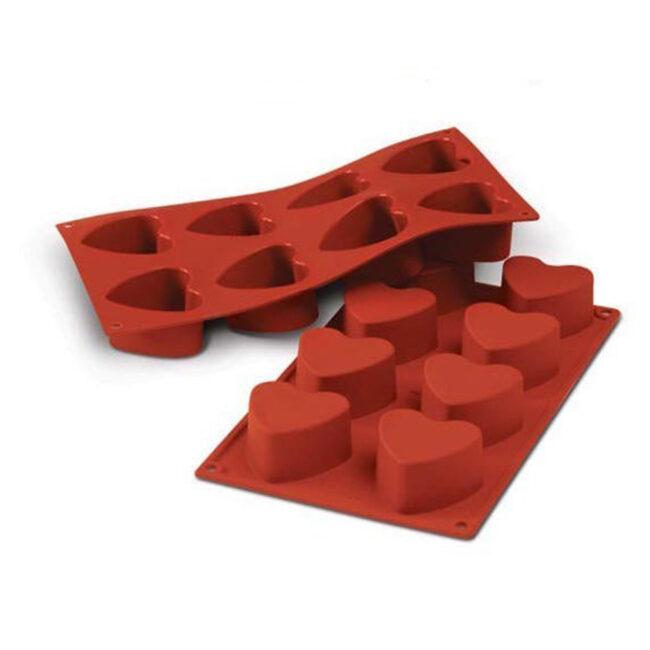 CLASSIC SILICONE MOULD HEARTS 190X370XH35MM