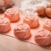 SF077 CLASSIC SILICONE MOULD 6 BIG ROSES 76X40MM - Image 2