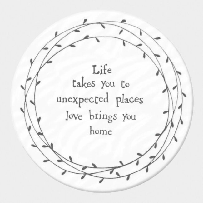 LEAF COASTER ''LIFE TAKES YOU'' 10X10X0.8CM