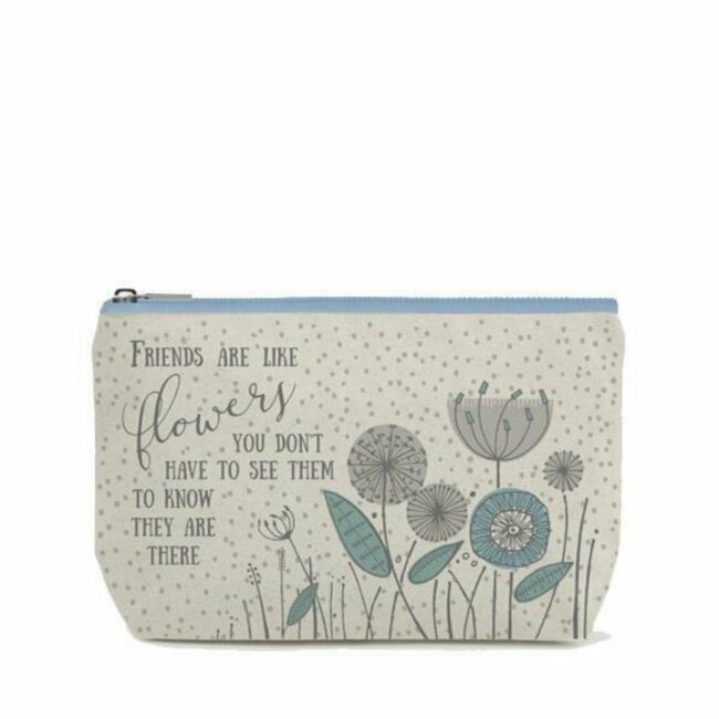 COSMETIC BAG - FRIENDS ARE LIKE FLOWERS 25X15.5X0.7CM