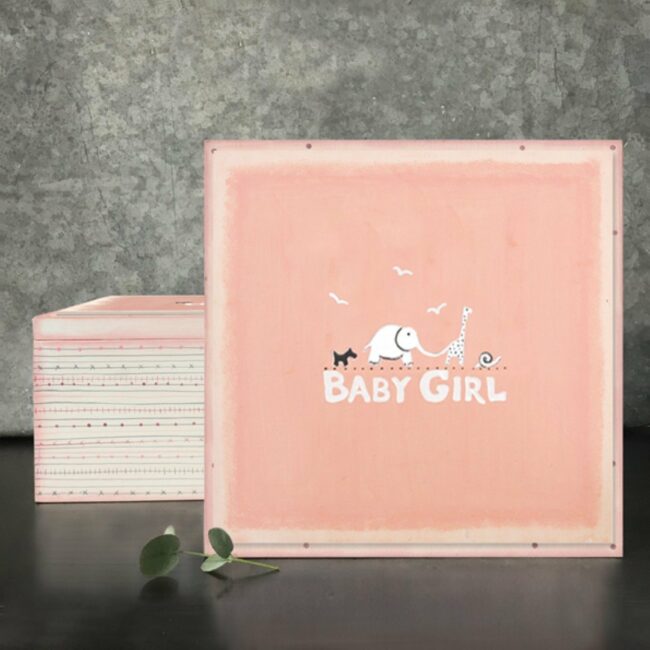 LARGE KEEPSAKE BOX BABY GIRL 21X12X21CM - Image 3