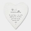HEART COASTER-BEST THINGS ARE PEOPLE 10X11X0.5CM