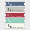 S/22 STICKER SHEET-CREAM XMAS RIBBONS 21X29.5CM