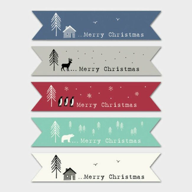 S/22 STICKER SHEET-CREAM XMAS RIBBONS 21X29.5CM