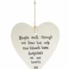 PORCELAIN ROUND HEART - PEOPLE WALK 8.5X9.5X0.5CM