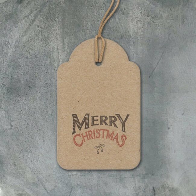 SINGLE TAG - MERRY CHRISTMAS 5.5X8.5X0.1CM
