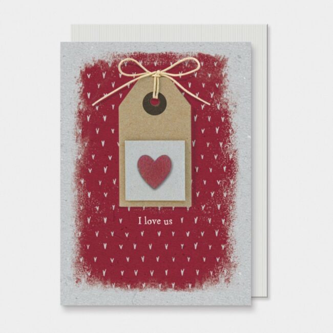 LABEL CARD - I LOVE US 12X16.5X1CM