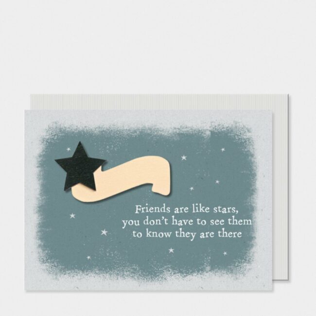 SHOOTING STAR CARD - FRIENDS ARE STARS 12X16.5X1CM