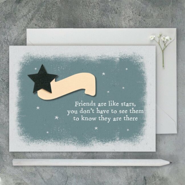 SHOOTING STAR CARD - FRIENDS ARE STARS 12X16.5X1CM - Image 2