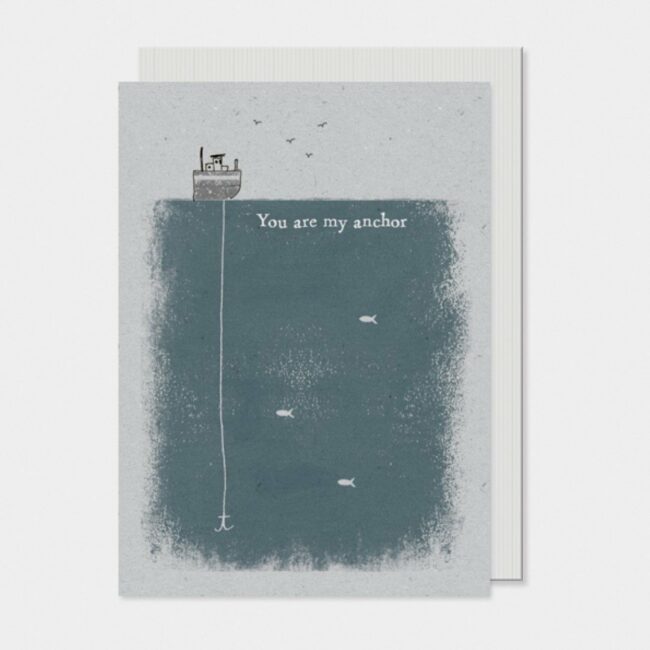 COLOUR BLOCK CARD - YOU ARE MY ANCHOR 12X16.5X0.1CM