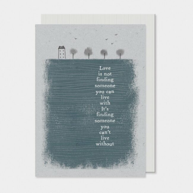 COLOUR BLOCK CARD - LOVE IS NOT FINDING 12X16.5X0.1CM