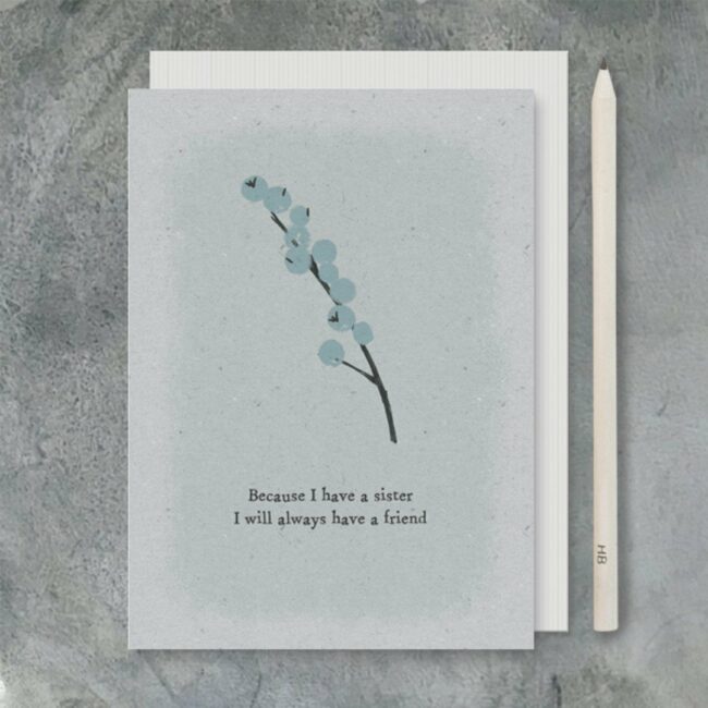 BERRY CARD - BECAUSE I HAVE A SISTER 12X16.5X0.1CM - Image 2
