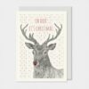 ANIMAL CARD ''OH DEER IT'S CHRISTMAS'' 12X16.5X0.5CM