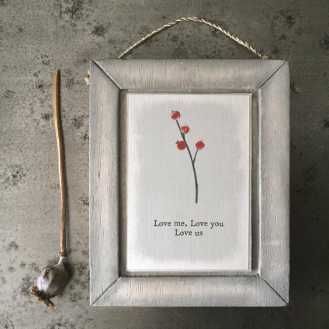 BERRY PICTURE-LOVE ME, LOVE YOU, LOVE US 10X12.5X1.3CM - Image 3
