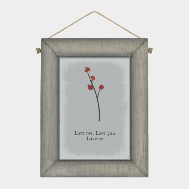 BERRY PICTURE-LOVE ME, LOVE YOU, LOVE US 10X12.5X1.3CM