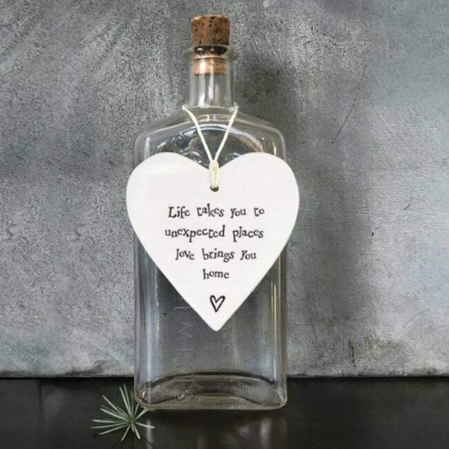 PORCELAIN ROUND HEART - LIFE TAKES YOU 8.5X9.5X0.5CM - Image 2