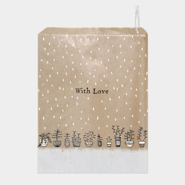 STRUNG BAGS LOVE FLOWER POTS 20.4X27.1X3CM 50PCS