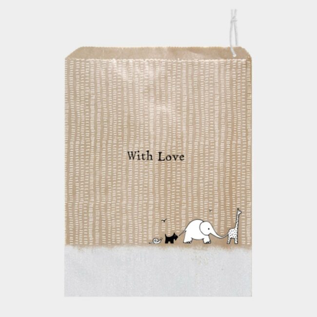 STRUNG BAGS - LOVE ANIMALS 20.4X27.1X3CM - 45PCS