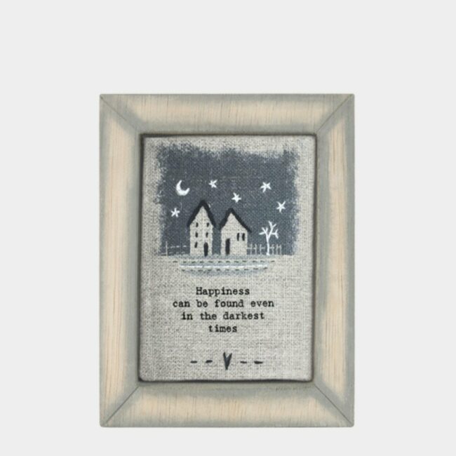 EMBROIDERED BOX FRAME 'DARKEST TIMES' 9.5X12.5X2CM